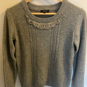 RW & Co Jewelled Collar Sweater